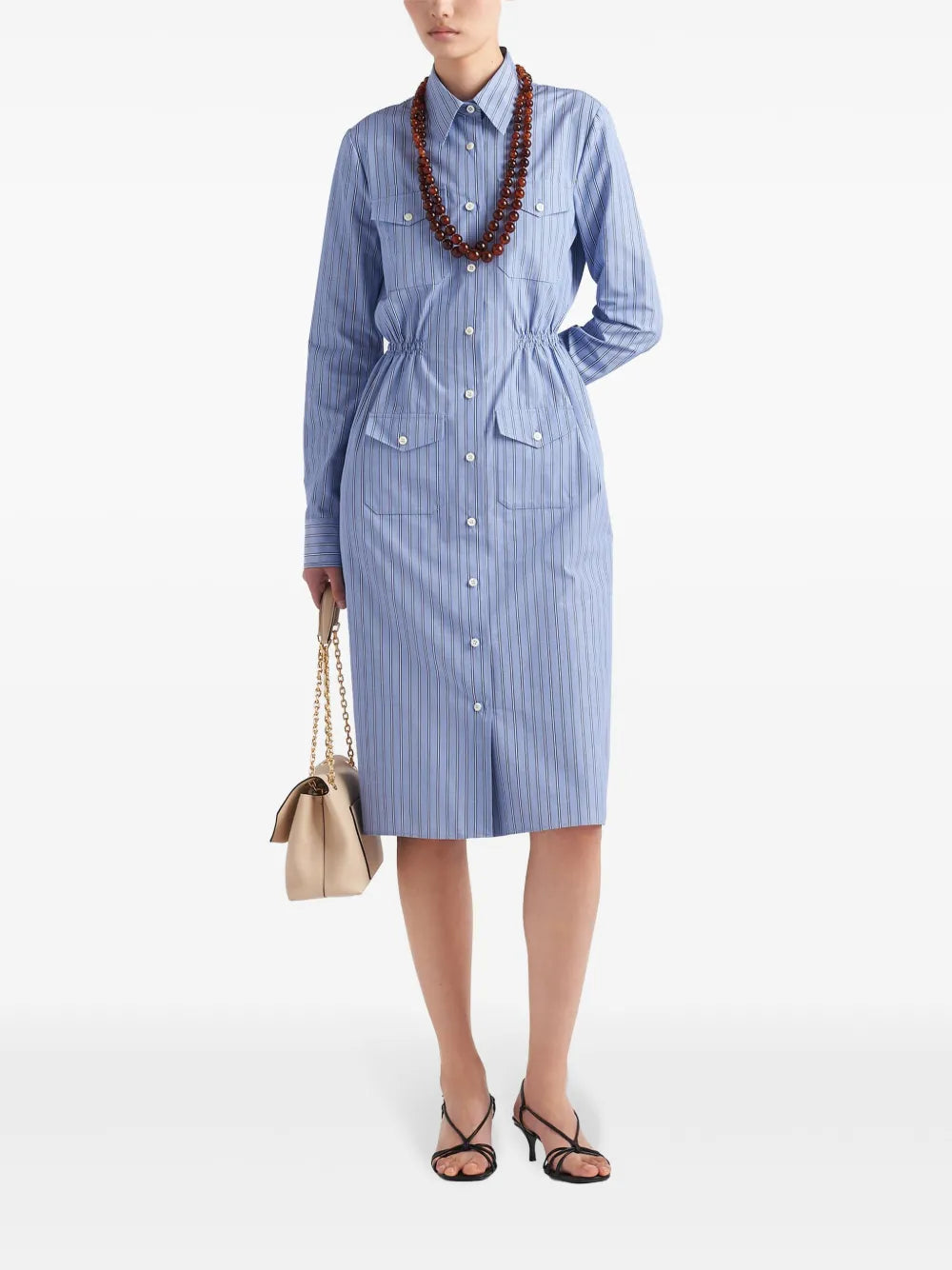 Striped Chambray Shirtdress
