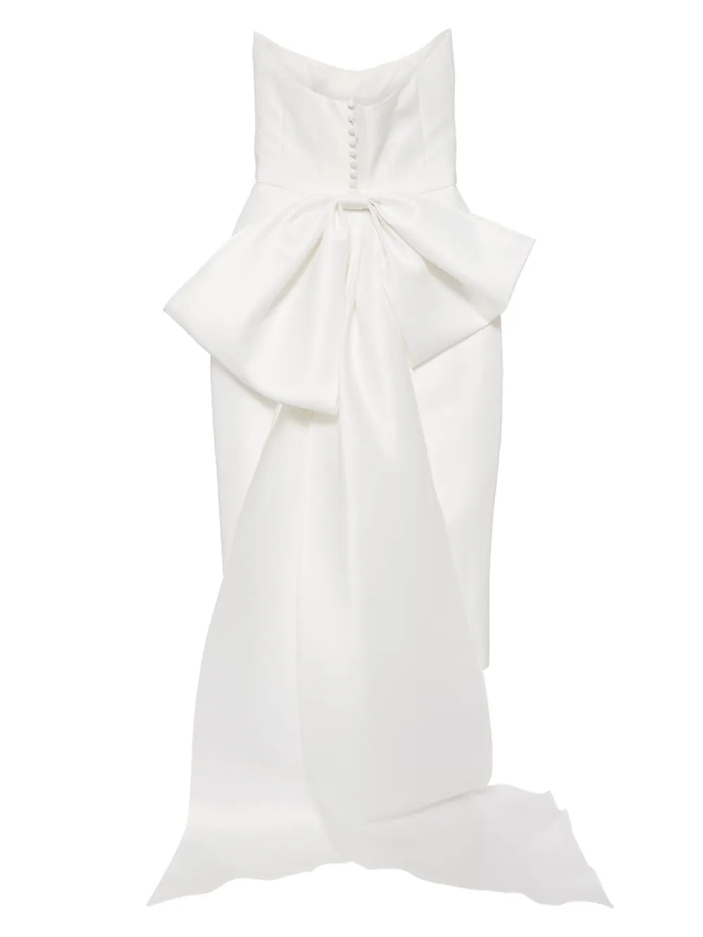 Bow-Embellished High-Low Dress