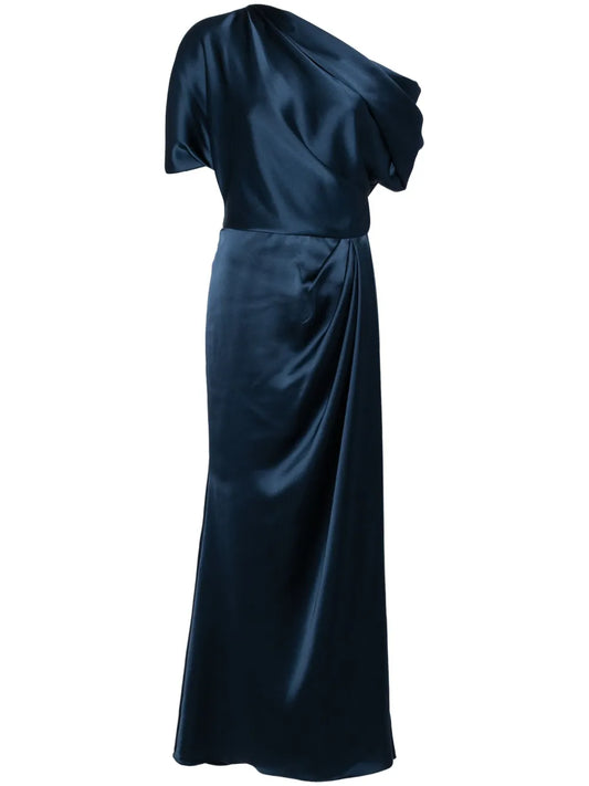 Off-Shoulder Satin Gown