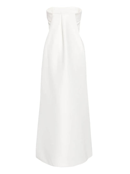 Strapless Watteau-Back Dress