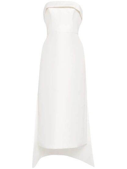 Strapless Watteau-Back Dress