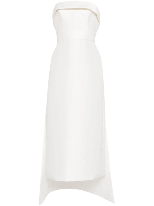 Strapless Watteau-Back Dress