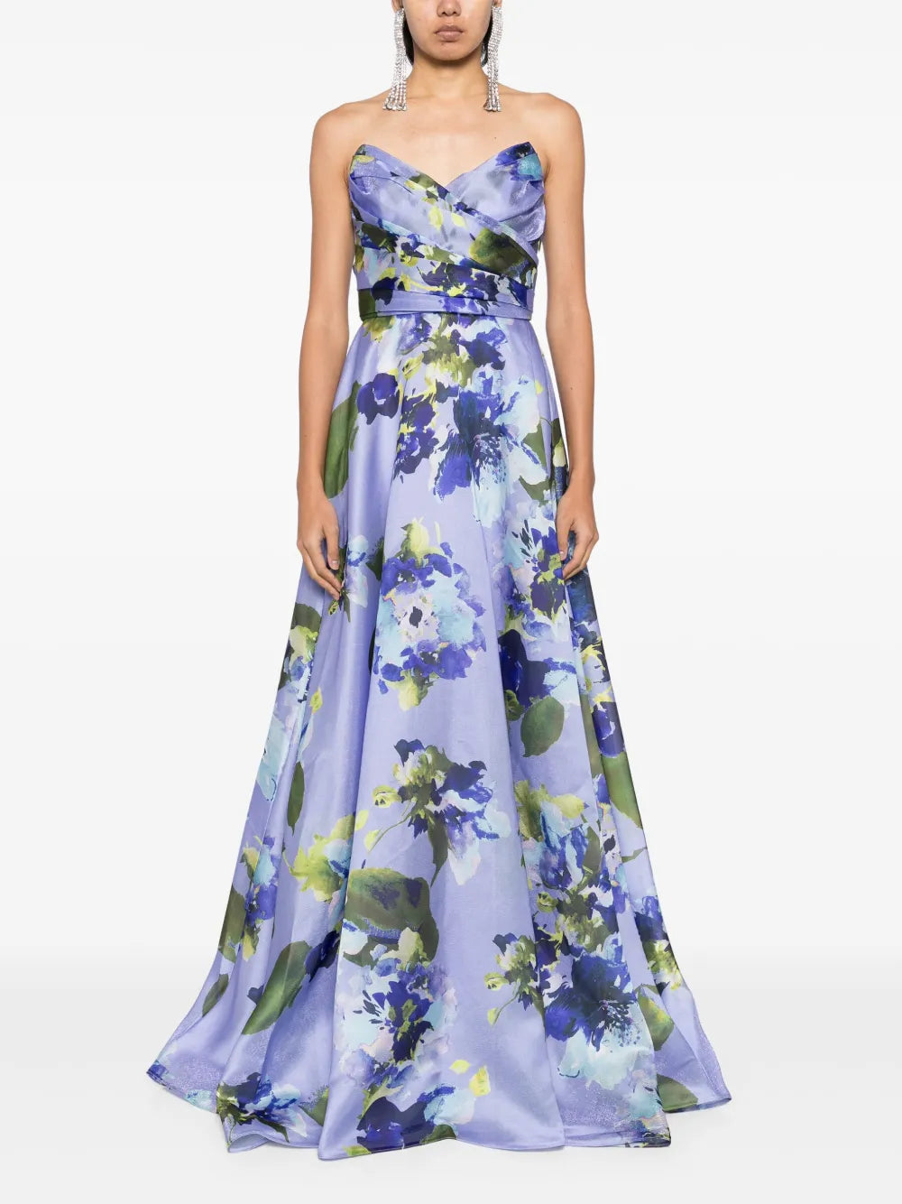 Printed Organza Gown