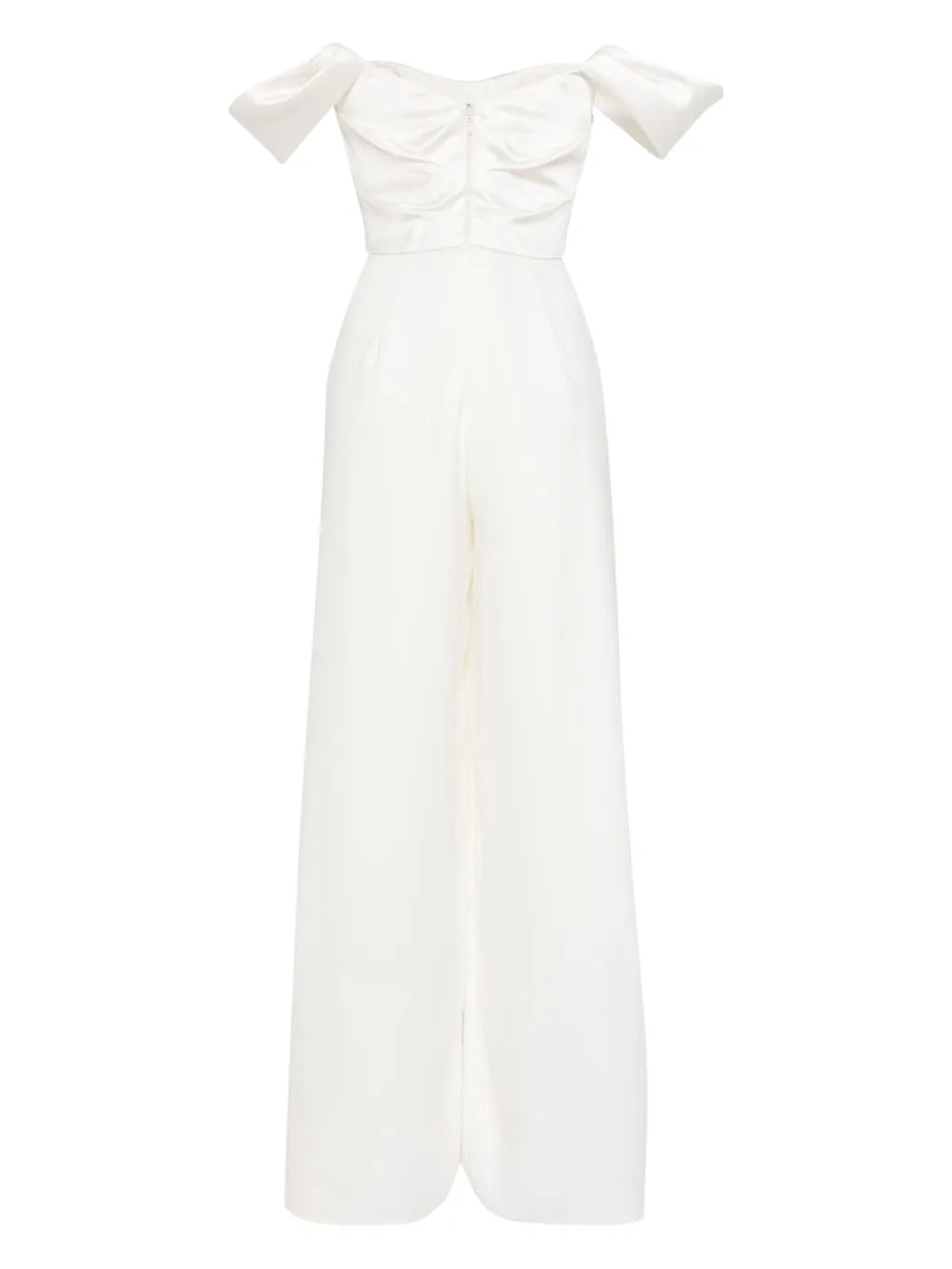 Off-Shoulder Satin Jumpsuit
