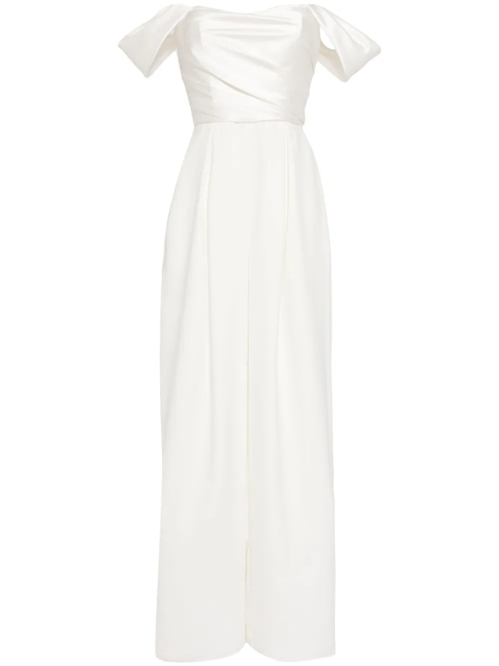 Off-Shoulder Satin Jumpsuit