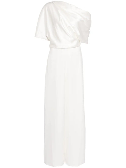 Draped Wide-Leg Jumpsuit