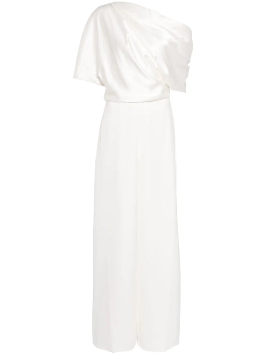 Draped Wide-Leg Jumpsuit