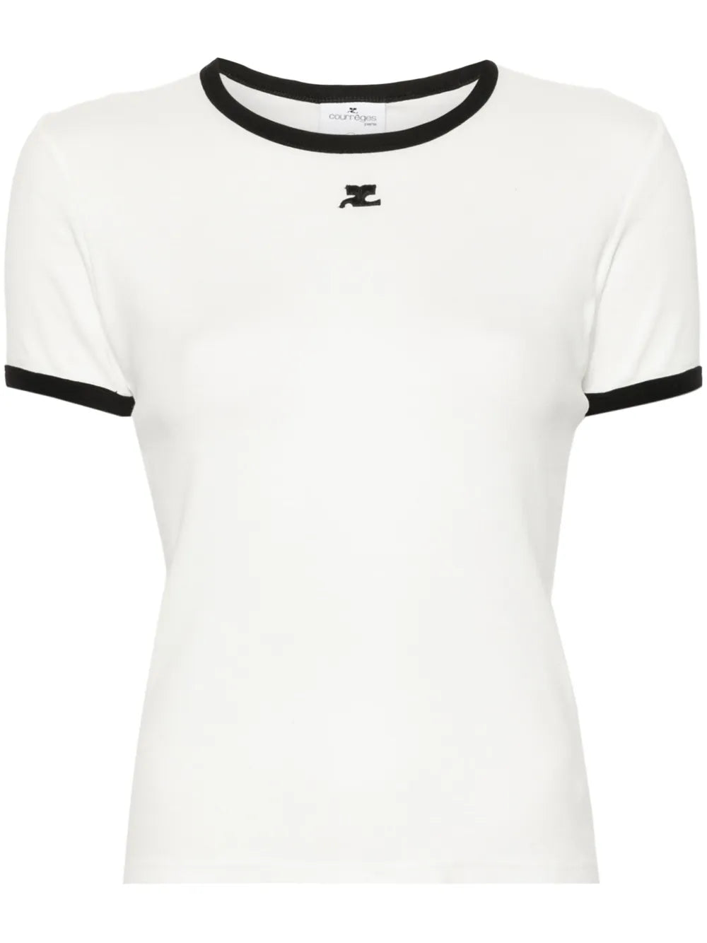 Logo-Patch Contrasting-Trim T-Shirt