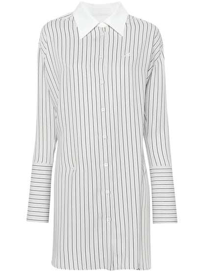 Logo-Patch Striped Shirt