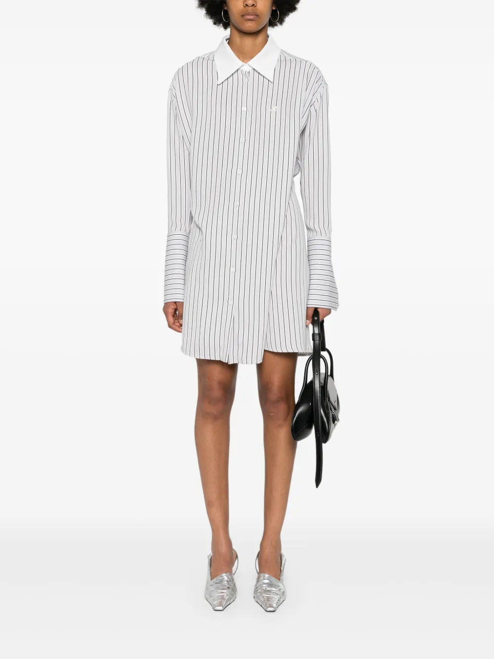 Logo-Patch Striped Shirt