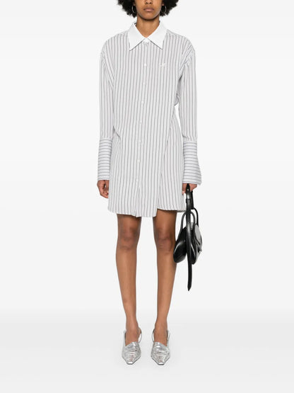 Logo-Patch Striped Shirt