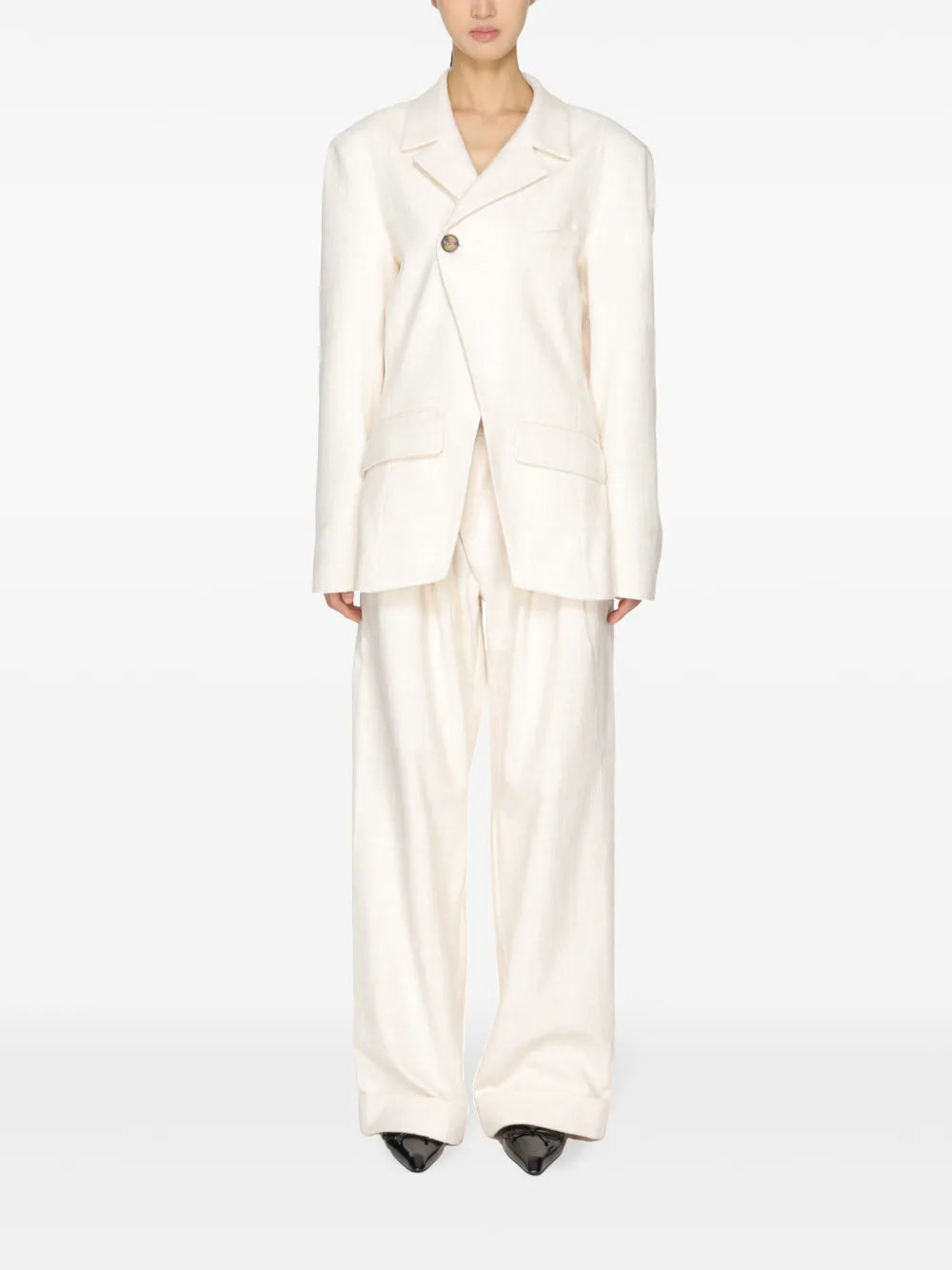 High-Waisted Darted Trousers