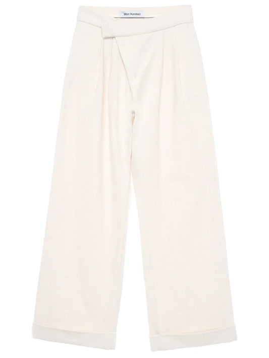 High-Waisted Darted Trousers