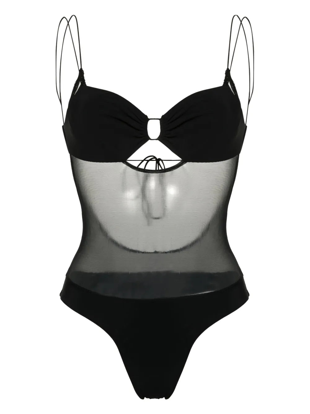 Raya Cut-Out Semi-Sheer Swimsuit