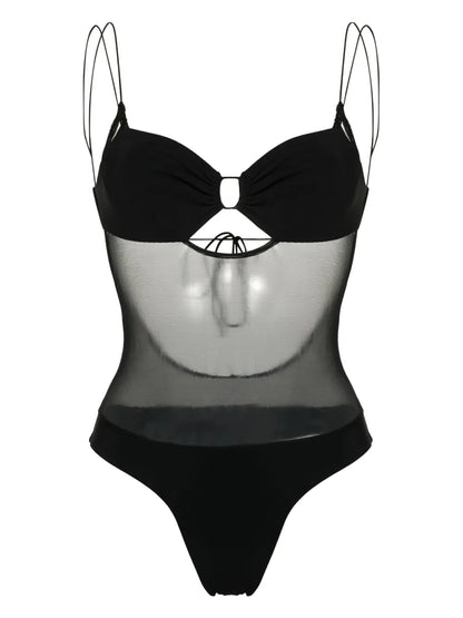 Raya Cut-Out Semi-Sheer Swimsuit
