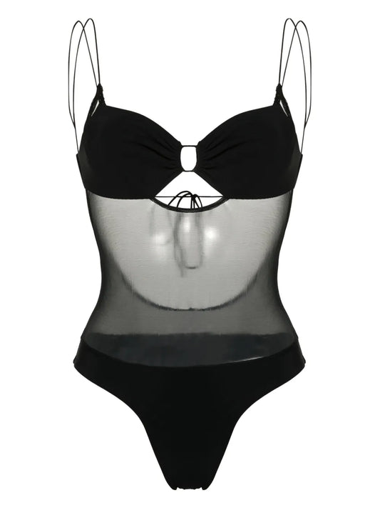 Raya Cut-Out Semi-Sheer Swimsuit