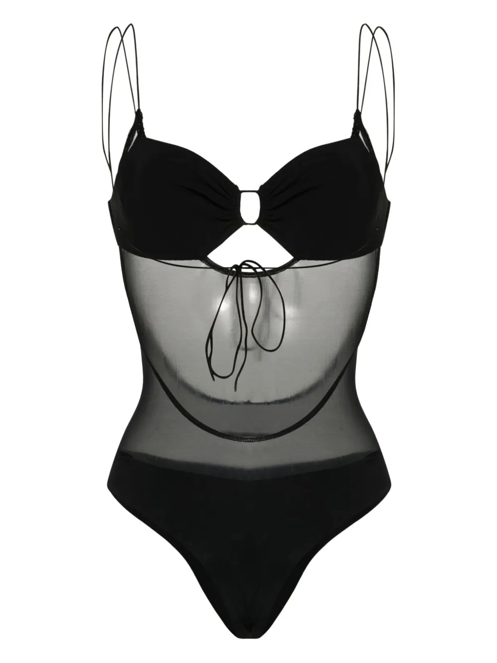 Raya Cut-Out Semi-Sheer Swimsuit