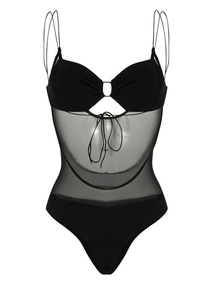 Raya Cut-Out Semi-Sheer Swimsuit