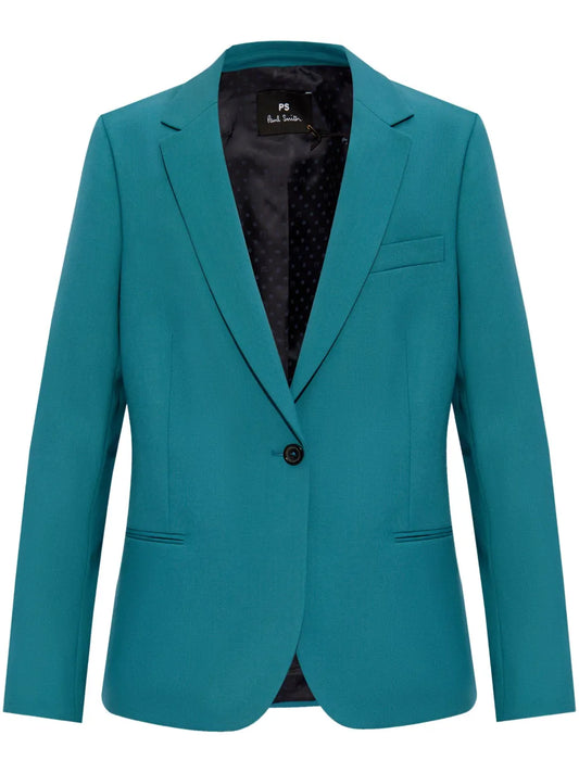 Single-Breasted Wool Blazer