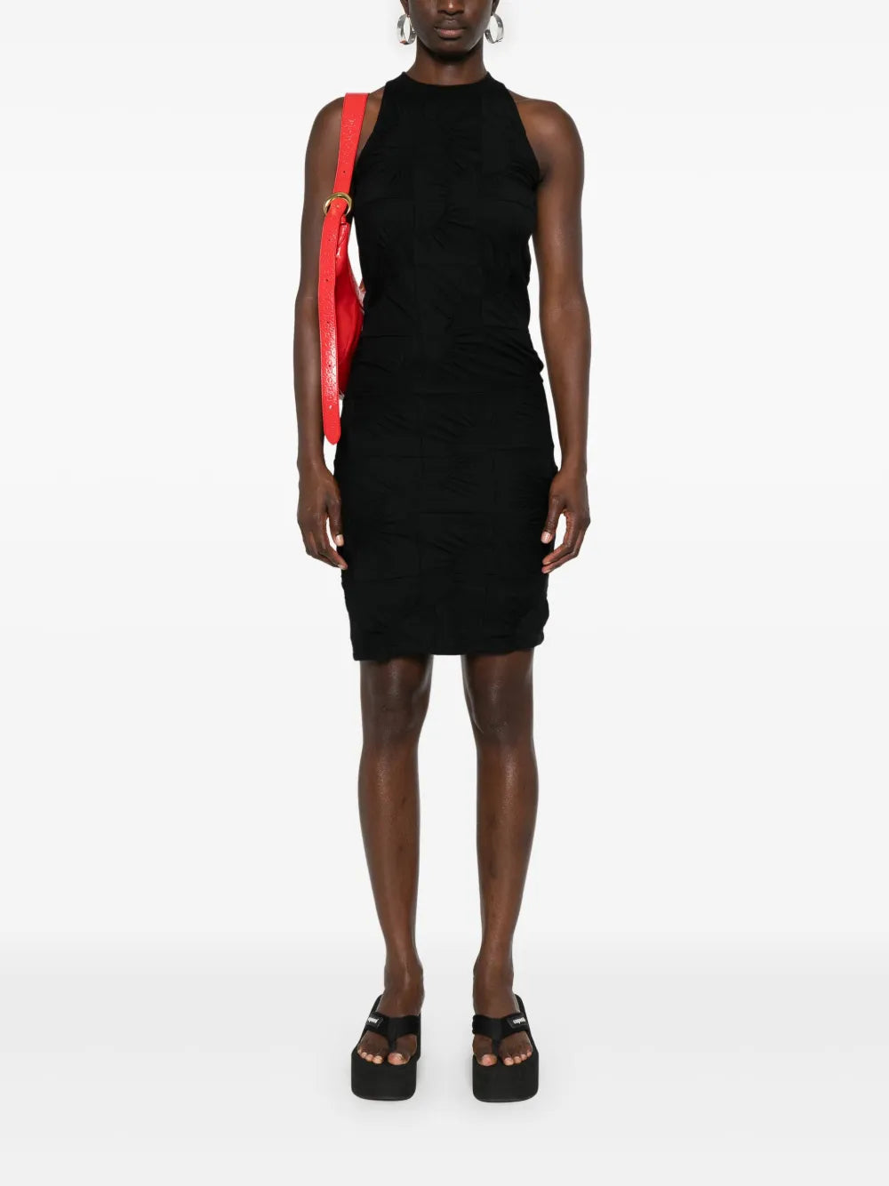 Gathered Panelled Mini Dress