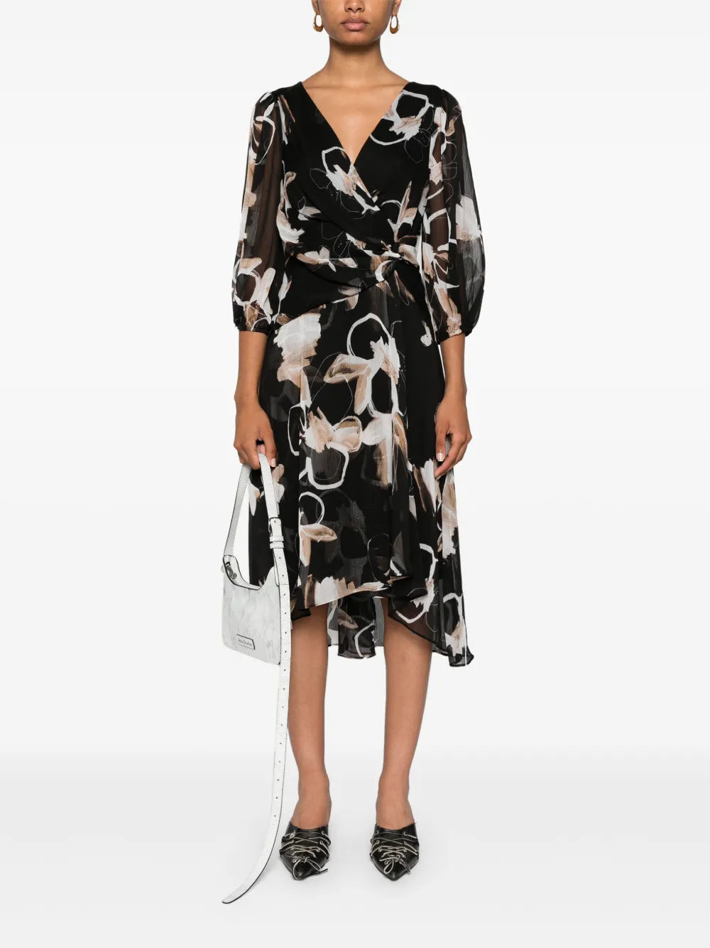 Floral-Print Midi Dress