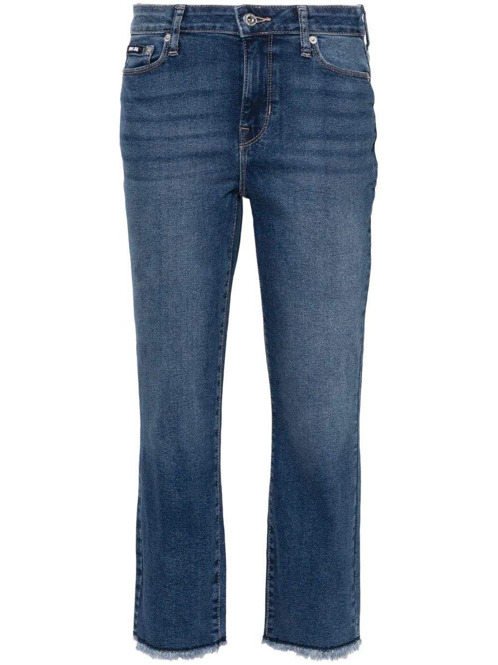 Straight.Leg Cropped Jeans