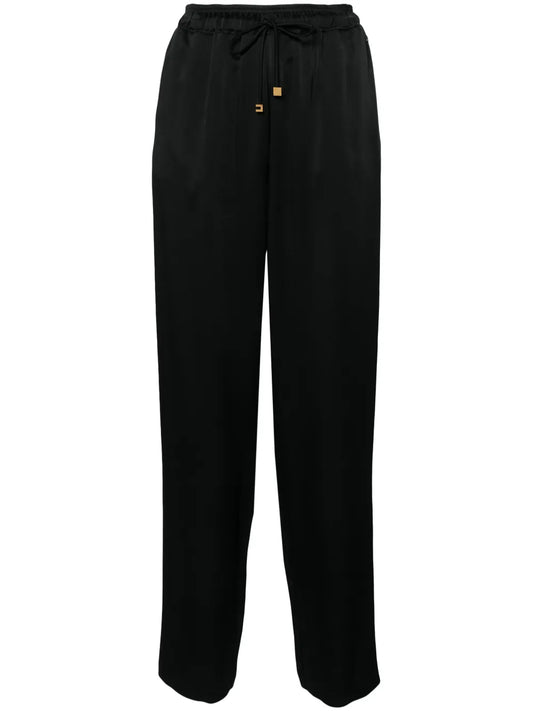 Drawstring Straight-Leg Trousers