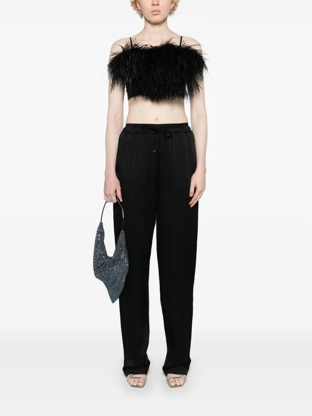 Drawstring Straight-Leg Trousers