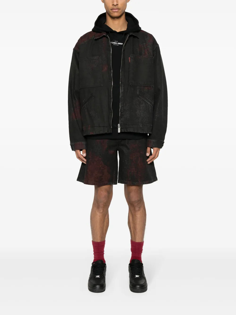 Corrosive Denim Shorts
