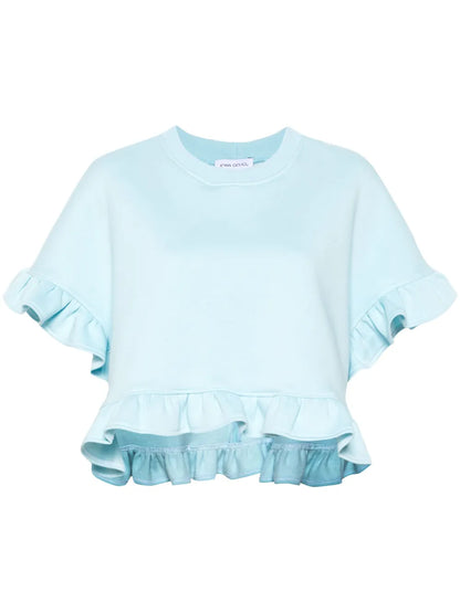 Baby Peony Ruffled Sweatshirt