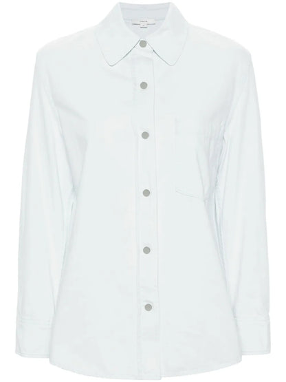Classic-Collar Denim Shirt