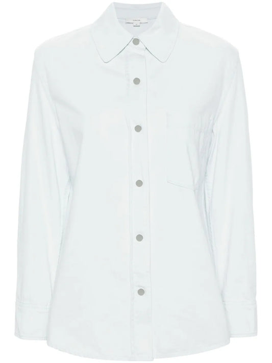 Classic-Collar Denim Shirt