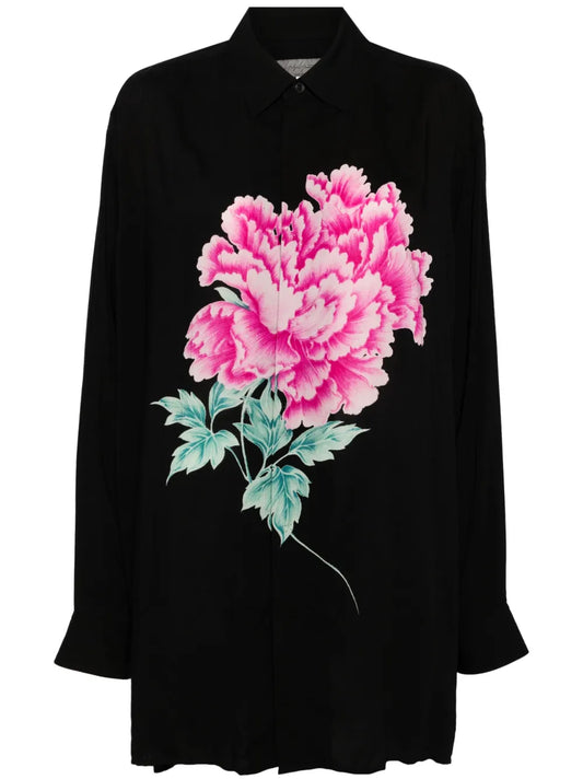 Floral-Print Long-Sleeve Shirt