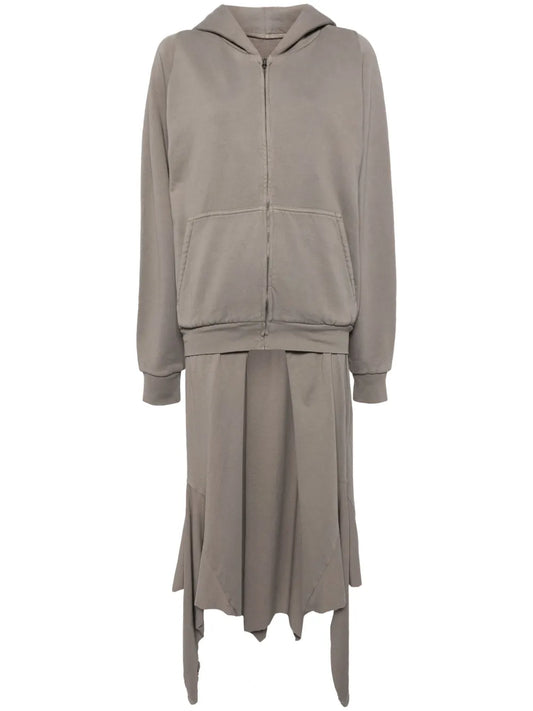 Layered Zip-Up Hoodie