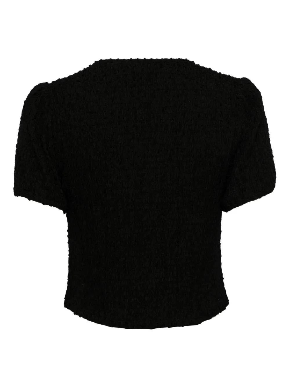 Textured Front-Tie T-Shirt
