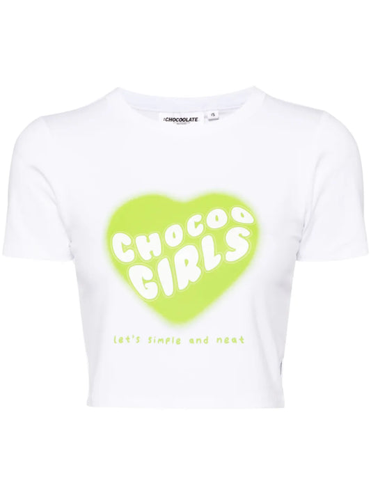Graphic-Print Cropped T-Shirt