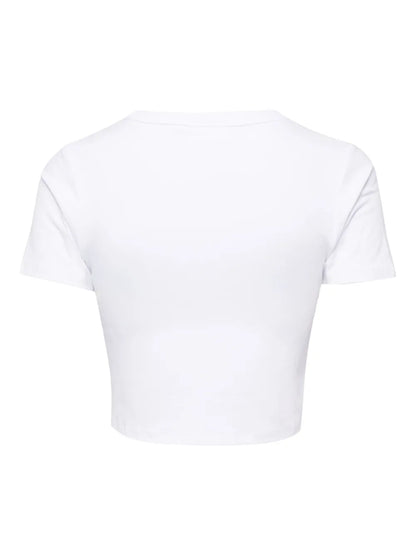Graphic-Print Cropped T-Shirt