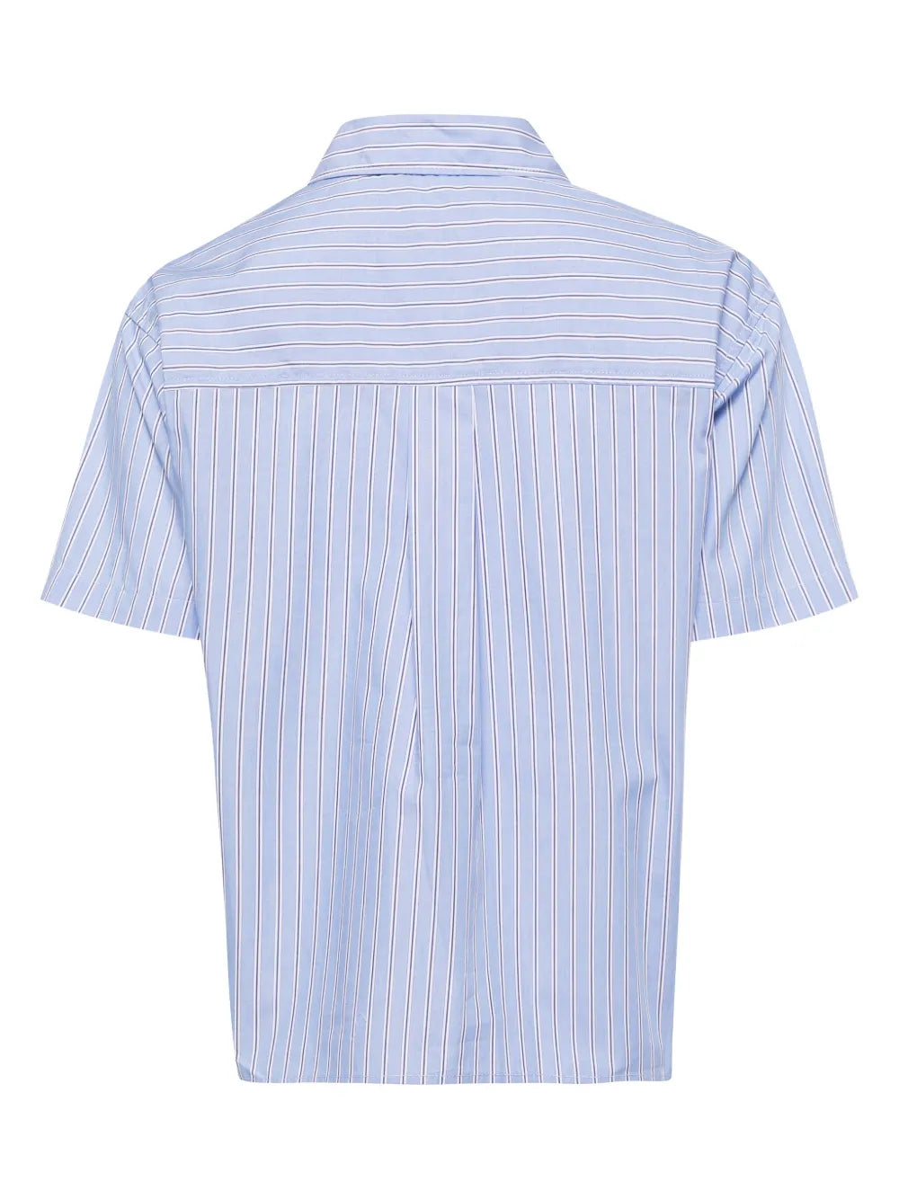 Logo-Embroidered Striped Poplin Shirt