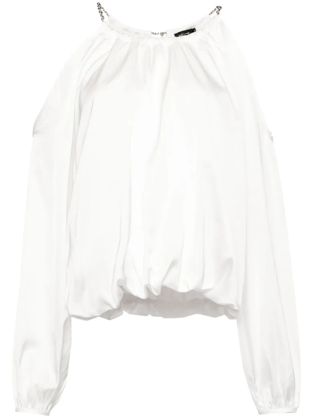 Draped Cold-Shoulder Blouse
