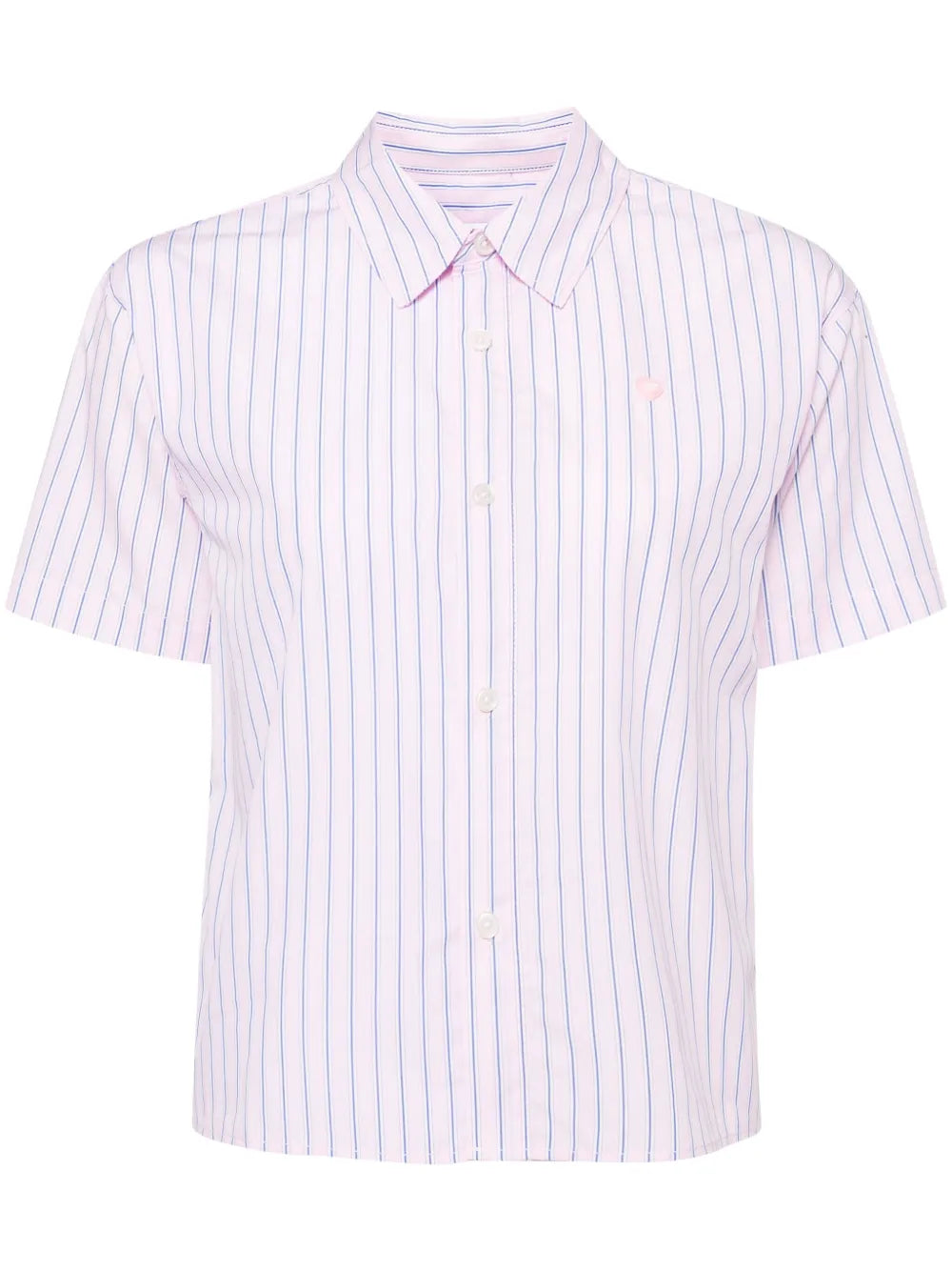 Logo-Embroidered Striped Poplin Shirt