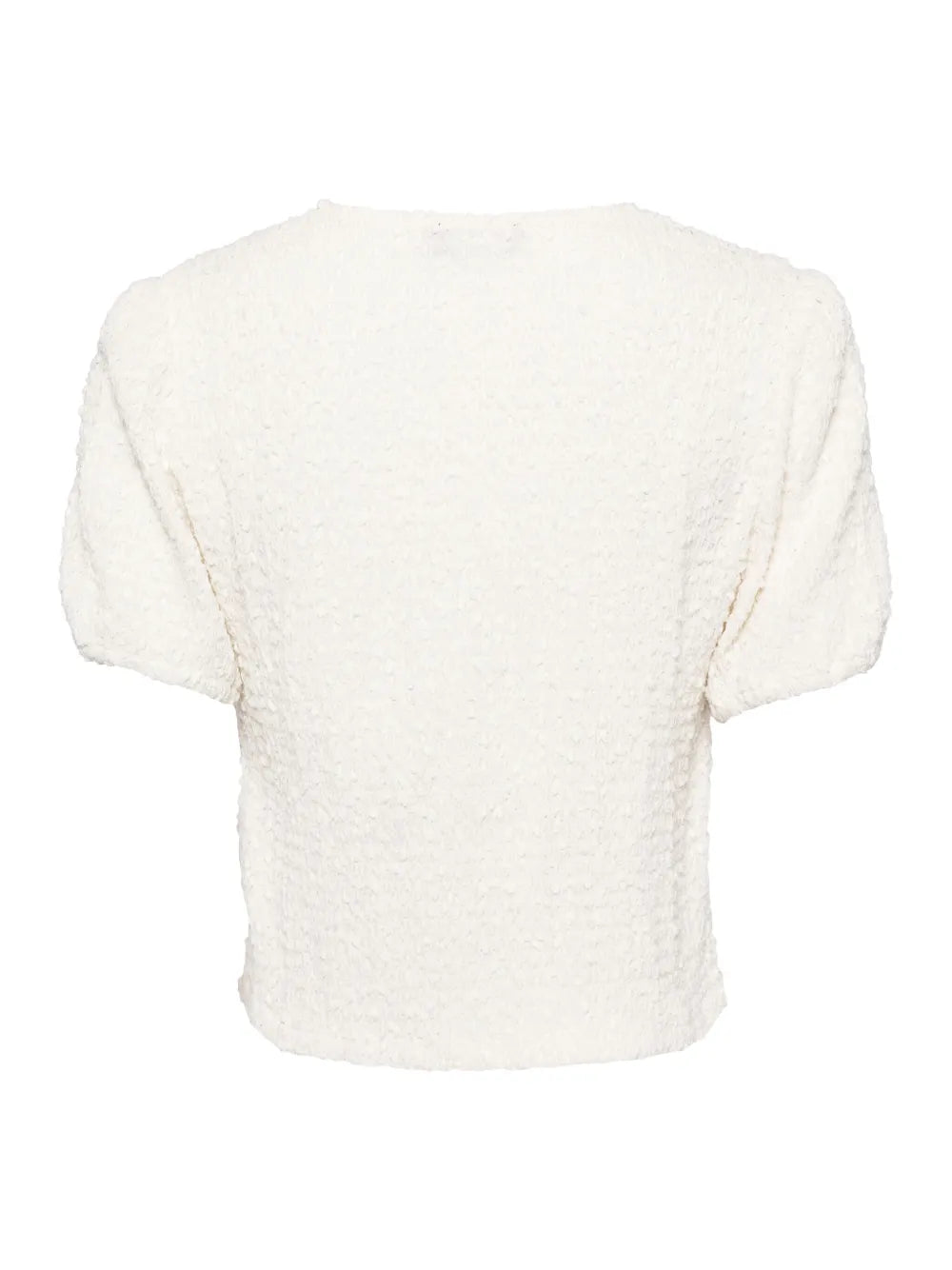 Textured Front-Tie T-Shirt