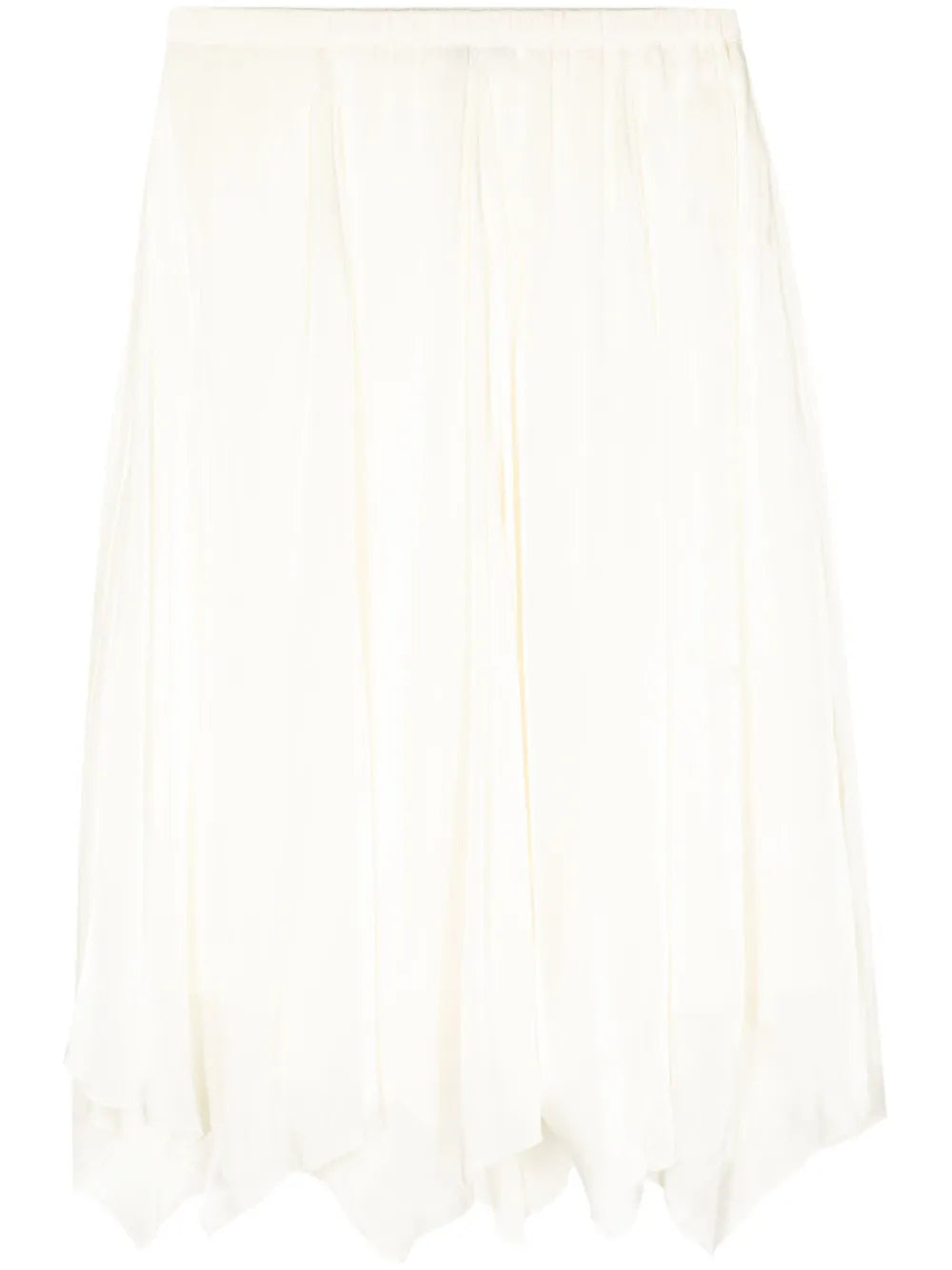 Asymmetric-Hem Midi Skirt