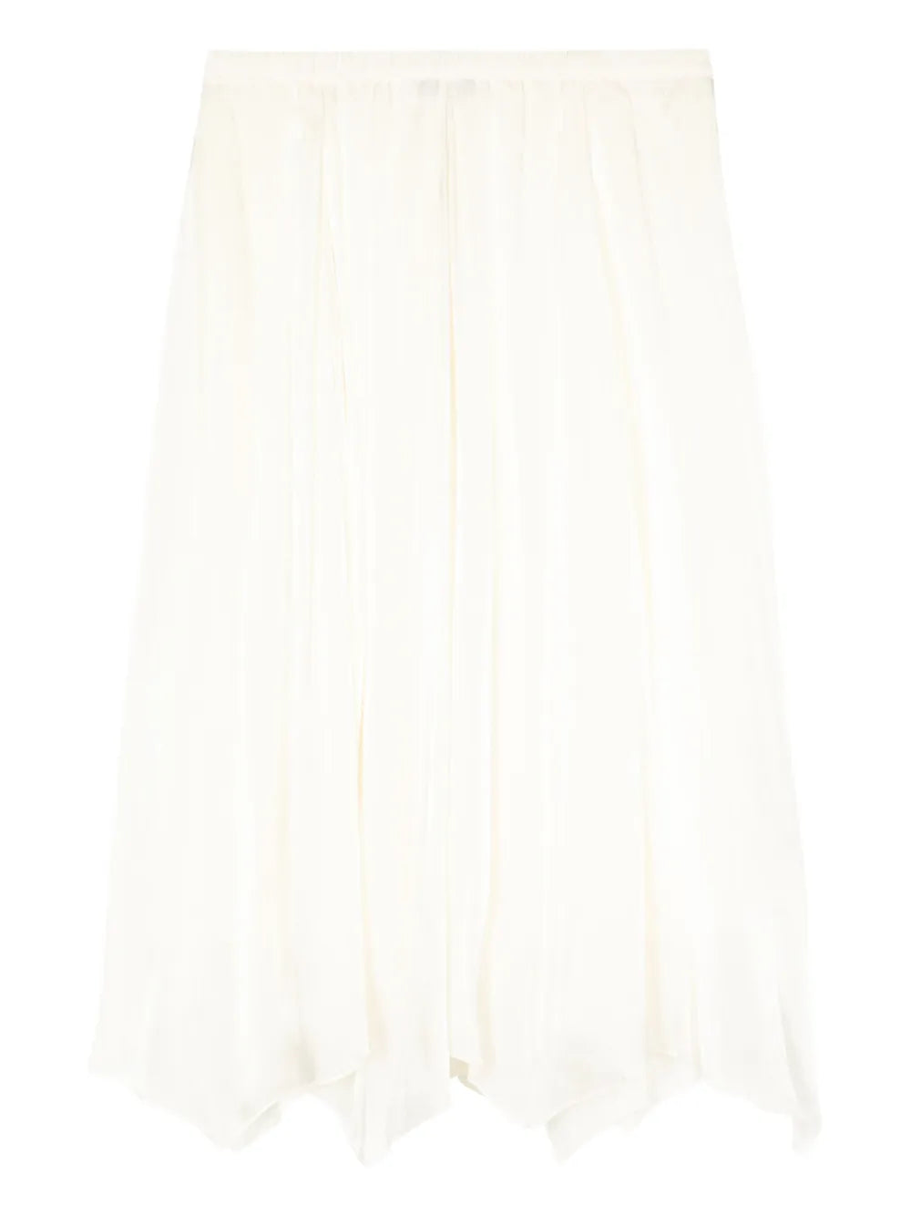 Asymmetric-Hem Midi Skirt