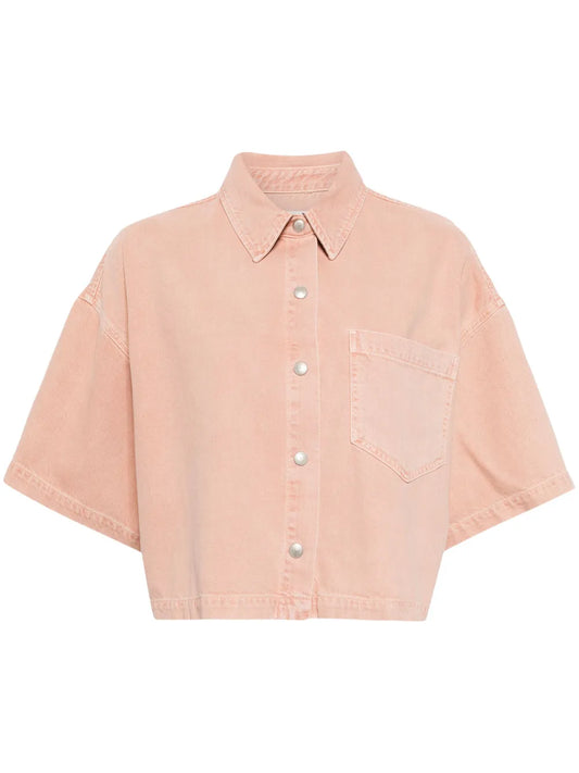 Rona Wide-Sleeve Denim Shirt