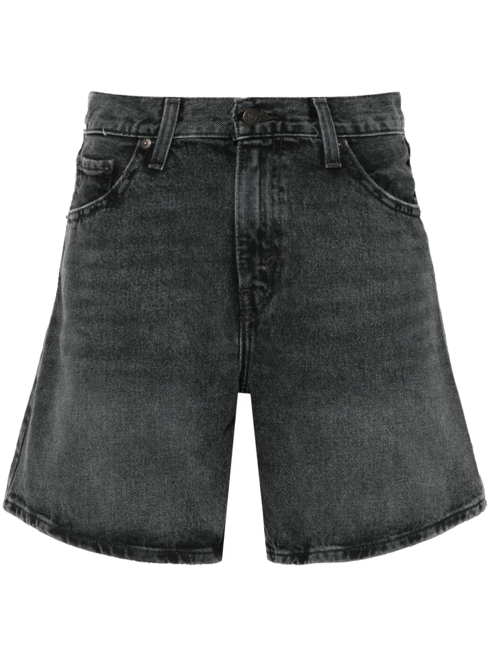 High-Rise Denim Shorts
