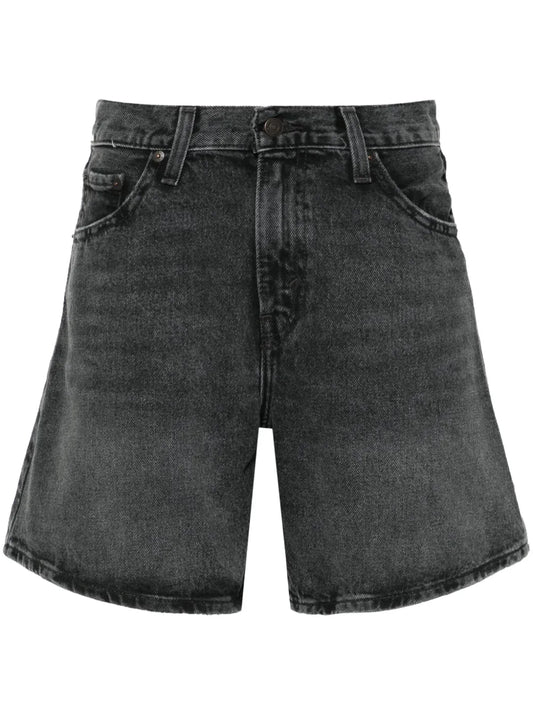 High-Rise Denim Shorts