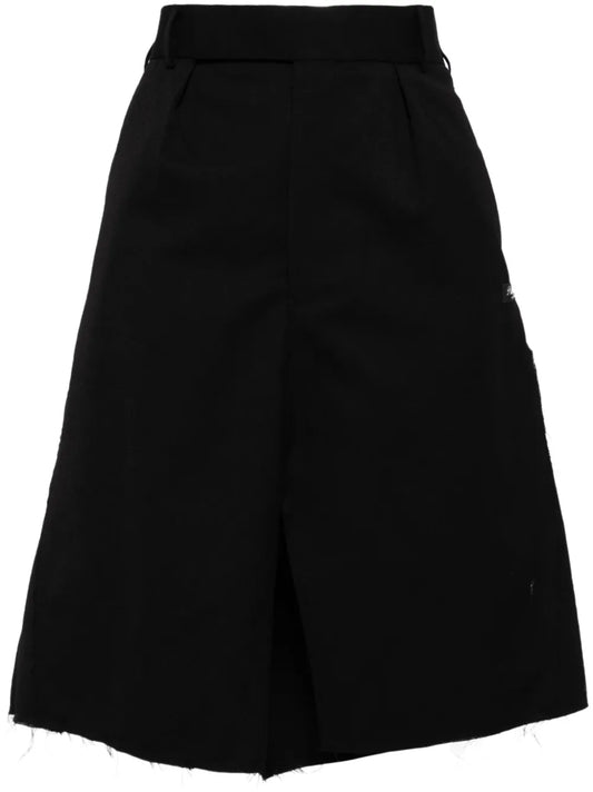Layered Raw-Cut Shorts