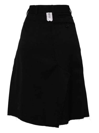 Layered Raw-Cut Shorts