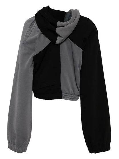 Panelled Colour-Block Hoodie