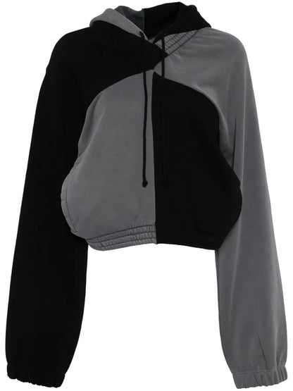 Panelled Colour-Block Hoodie